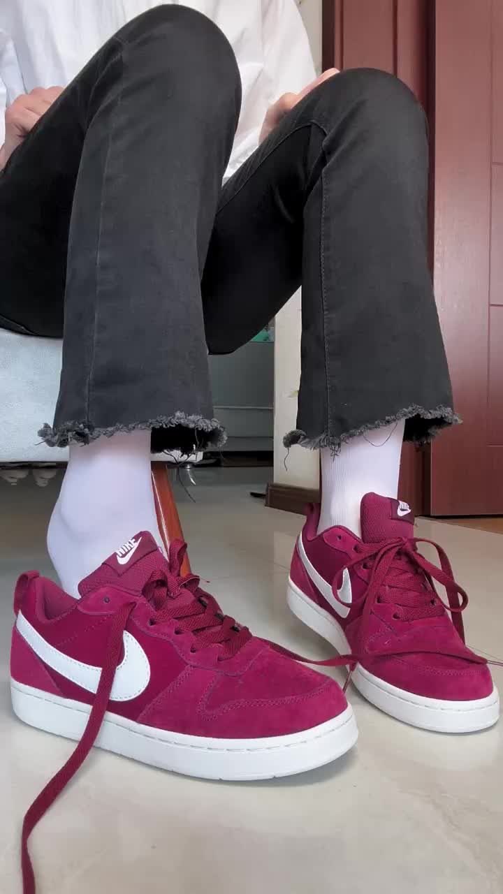 上脚Nike红色小板鞋yyds！