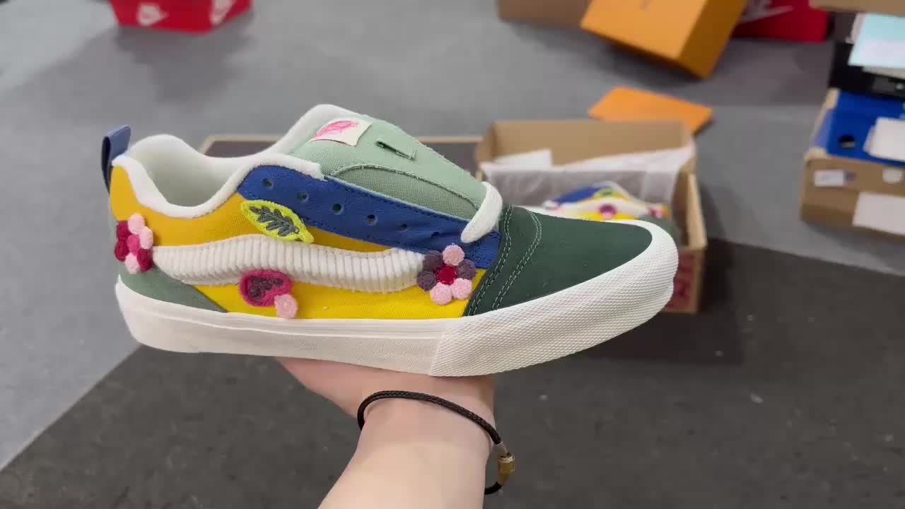 Vans面包鞋黄绿蓝