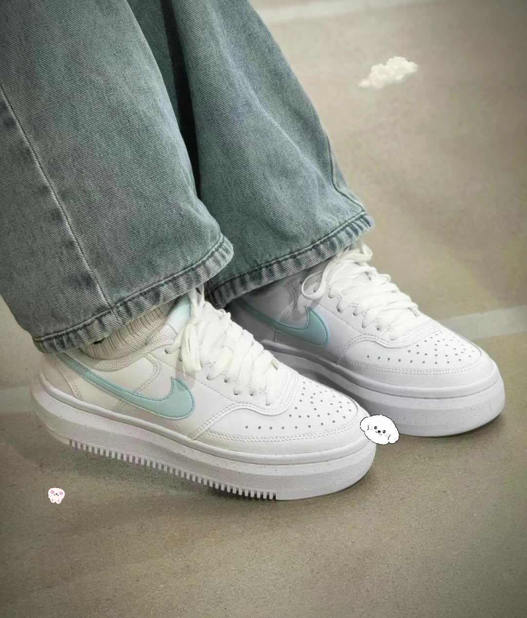 🌈清新蓝白，Nike Court Vision Alta，让你的脚步轻盈起来～