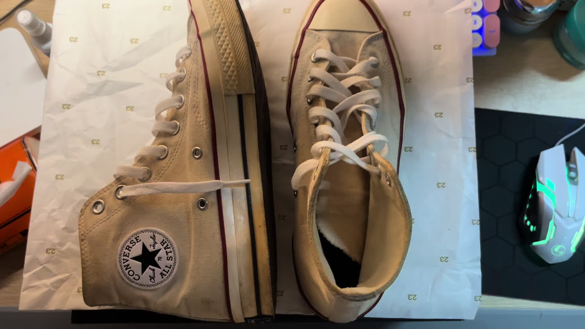 Converse/匡威 1970s 经典复古 轻便 帆布鞋 米色/深红色