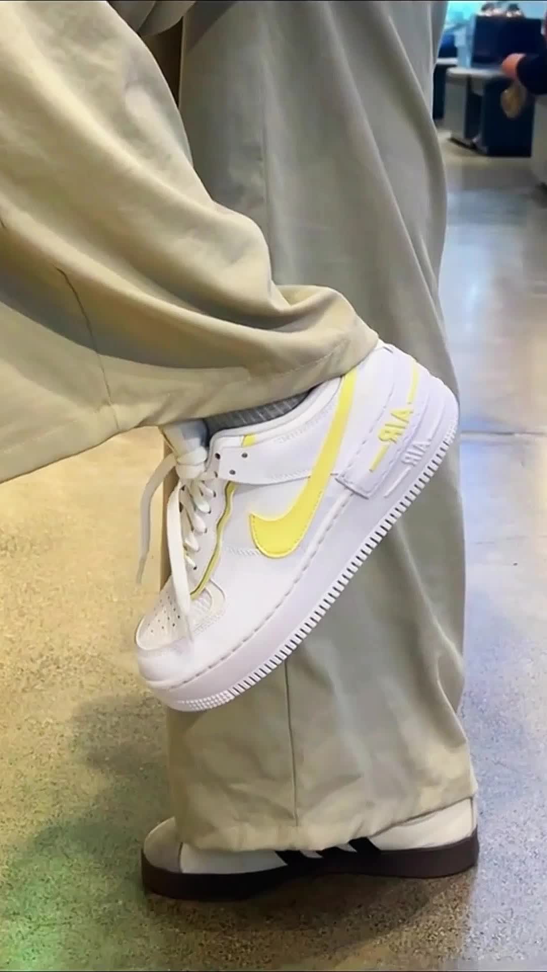 Nike Air Force1 shadow Shadow 时尚舒适 耐磨 低帮 板鞋 女款 白色