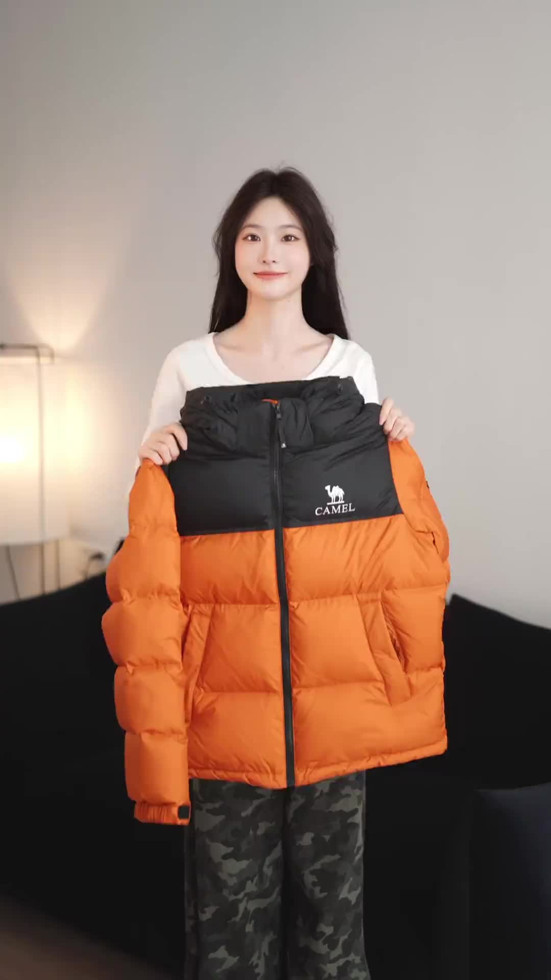 很喜欢这款骆驼羽绒服很好看嘎嘎推荐入手