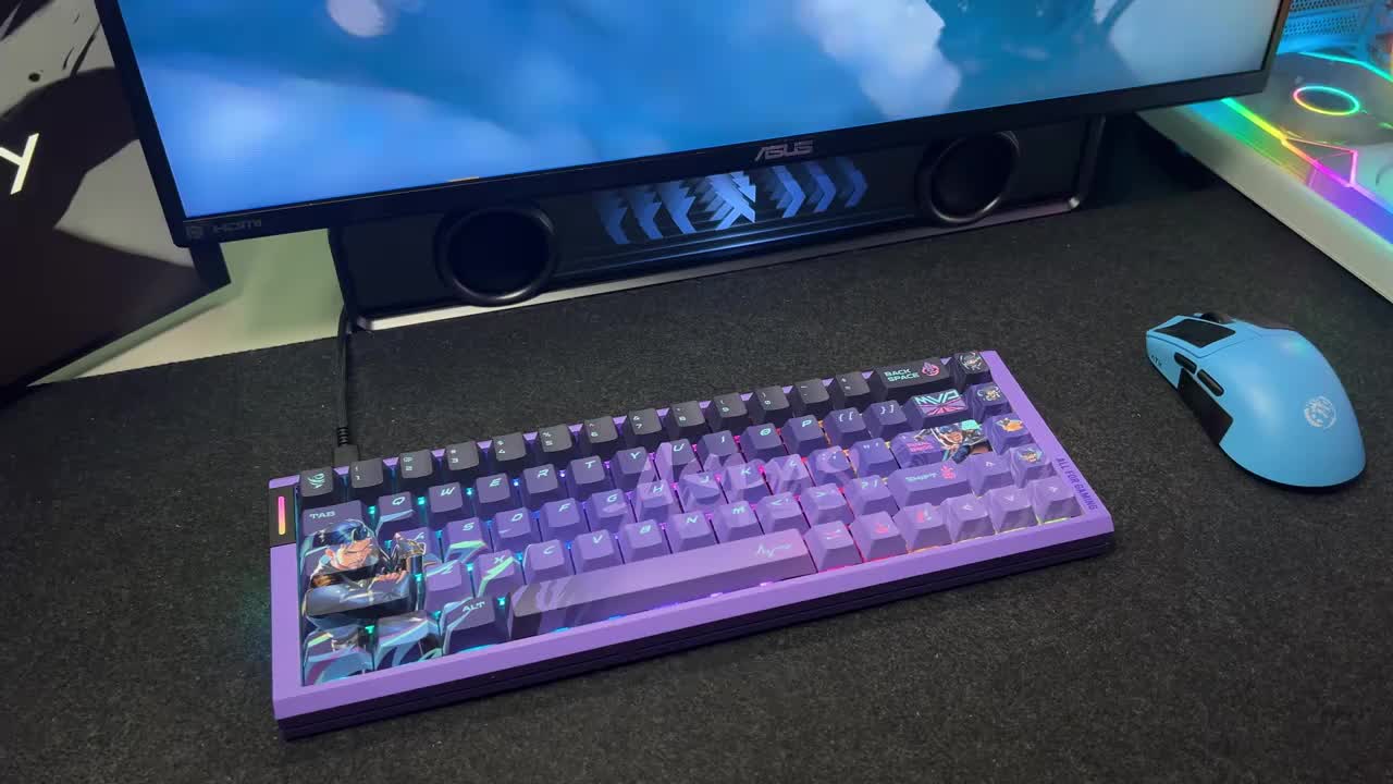 把高颜值 性能强 好声音全给占了，ATK RS6 Air aspas主题键盘。