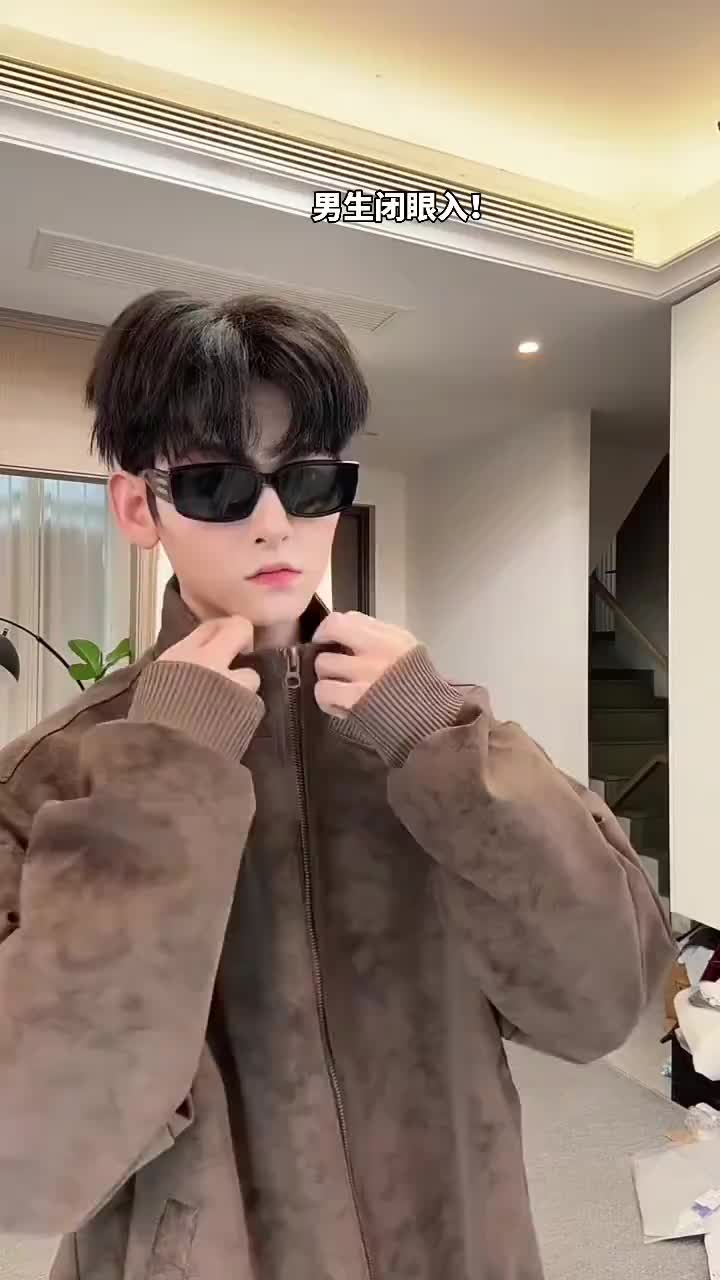 美式脏脏PU皮夹克