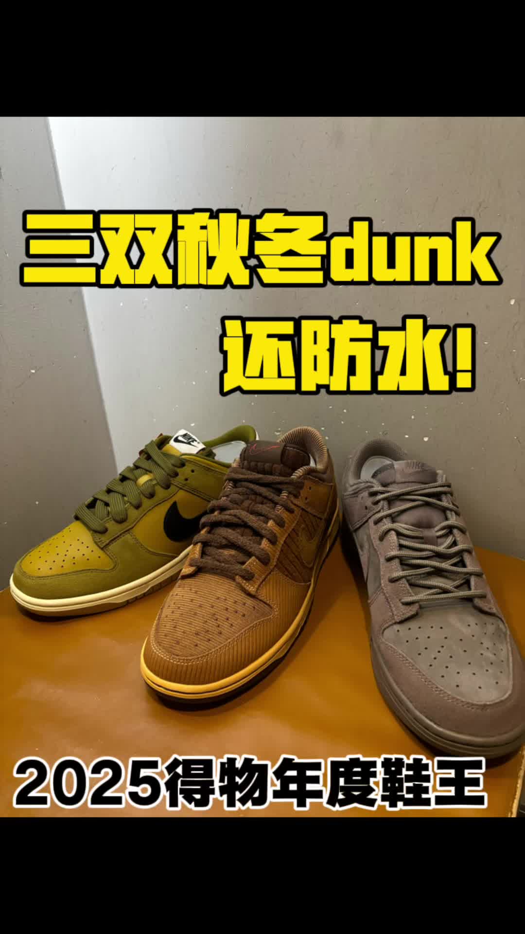 2025年度鞋王｜三双秋冬dunk还防水？