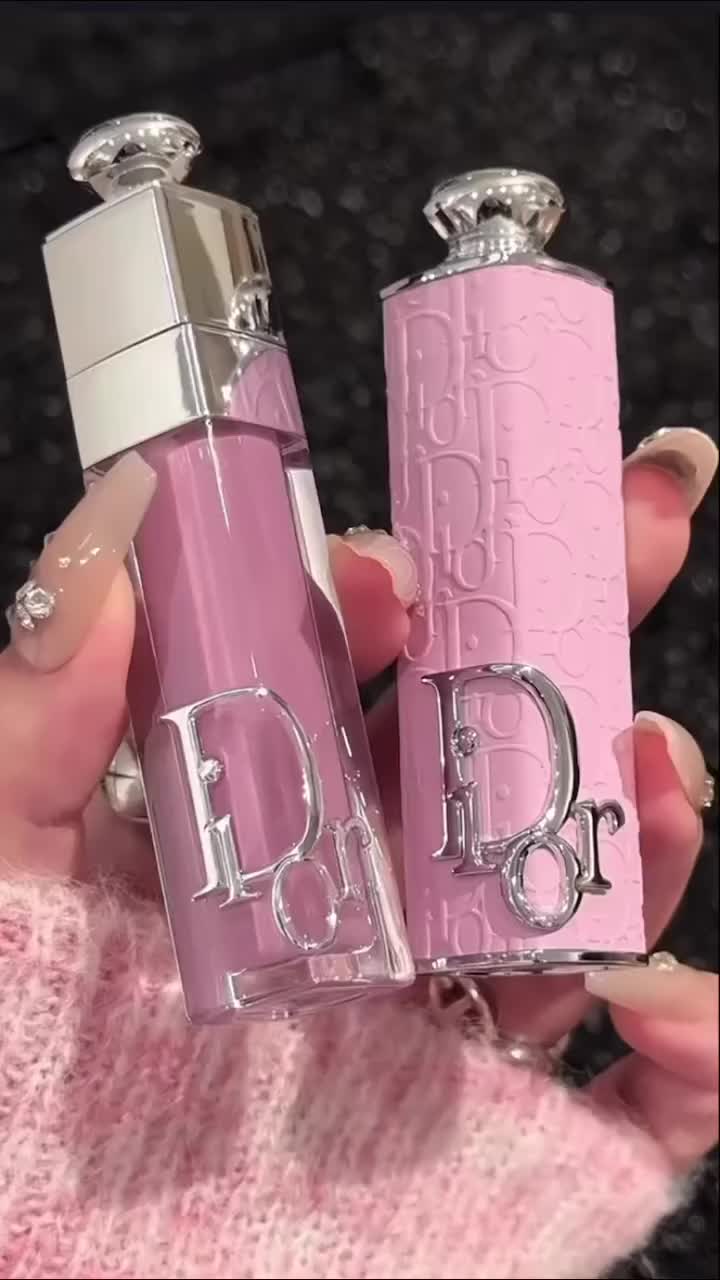 Dior粉色老花限定｜丰唇蜜+口红双支套装