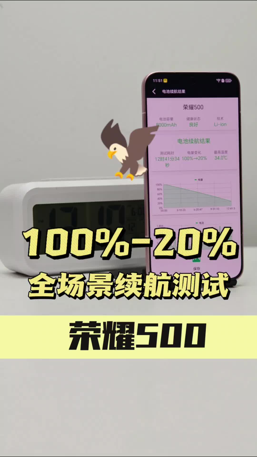 荣耀500 续航实测，看到结果真的不敢信