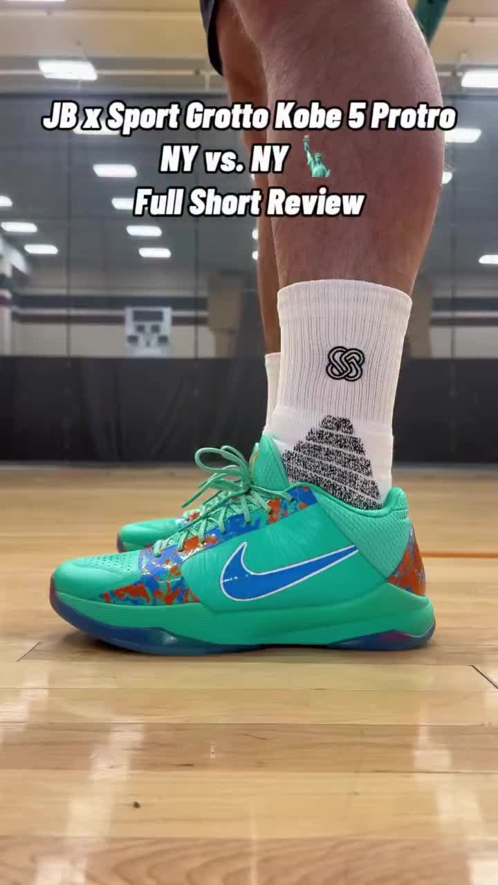 纽约城市限定Kobe5 Protro，湖绿泼墨艺术感直接拉满
