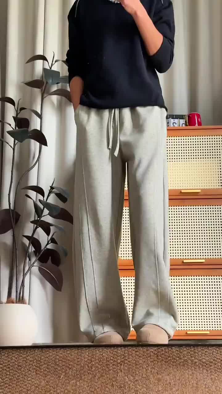 美式复古弯刀运动卫裤