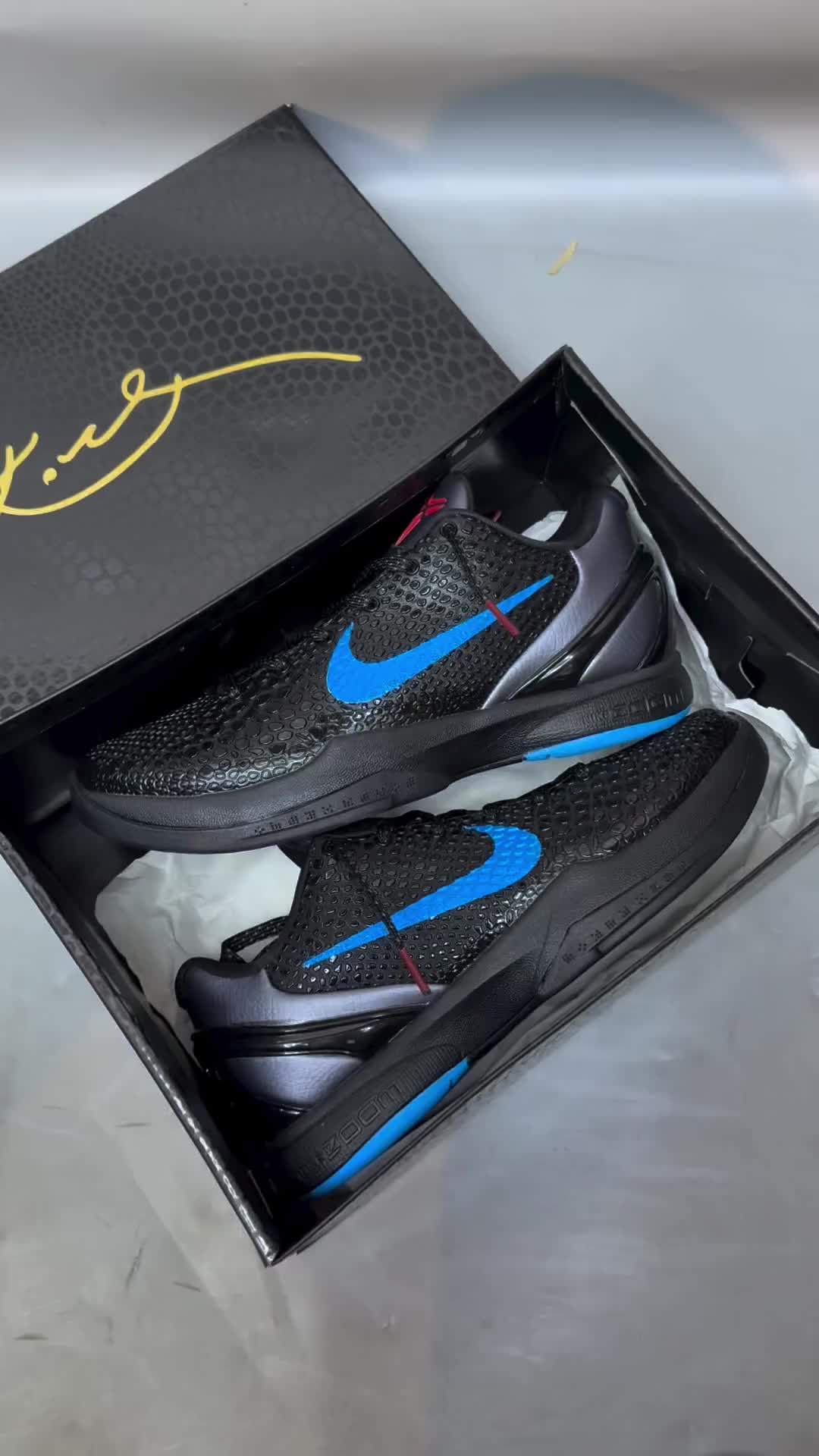 黑蓝魅影💙Nike Kobe 6 Protro 黑蓝电光配色