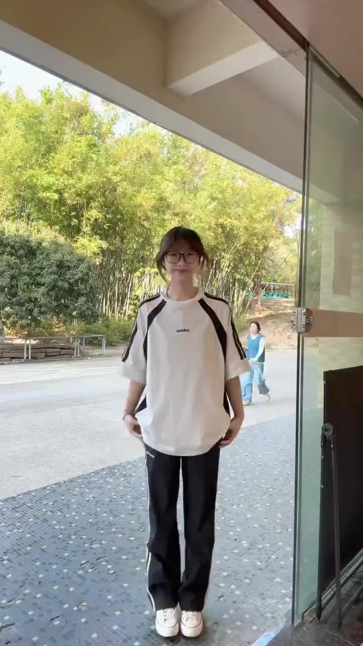 美式复古三条杠薄款工装裤