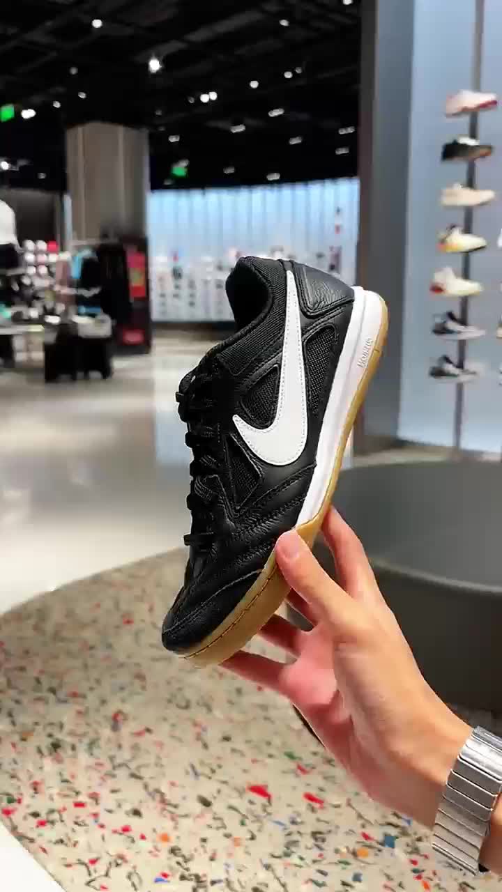 Nike Gato系列 “Black Gum”柔软舒适 防滑耐磨 足球鞋 男款 黑色