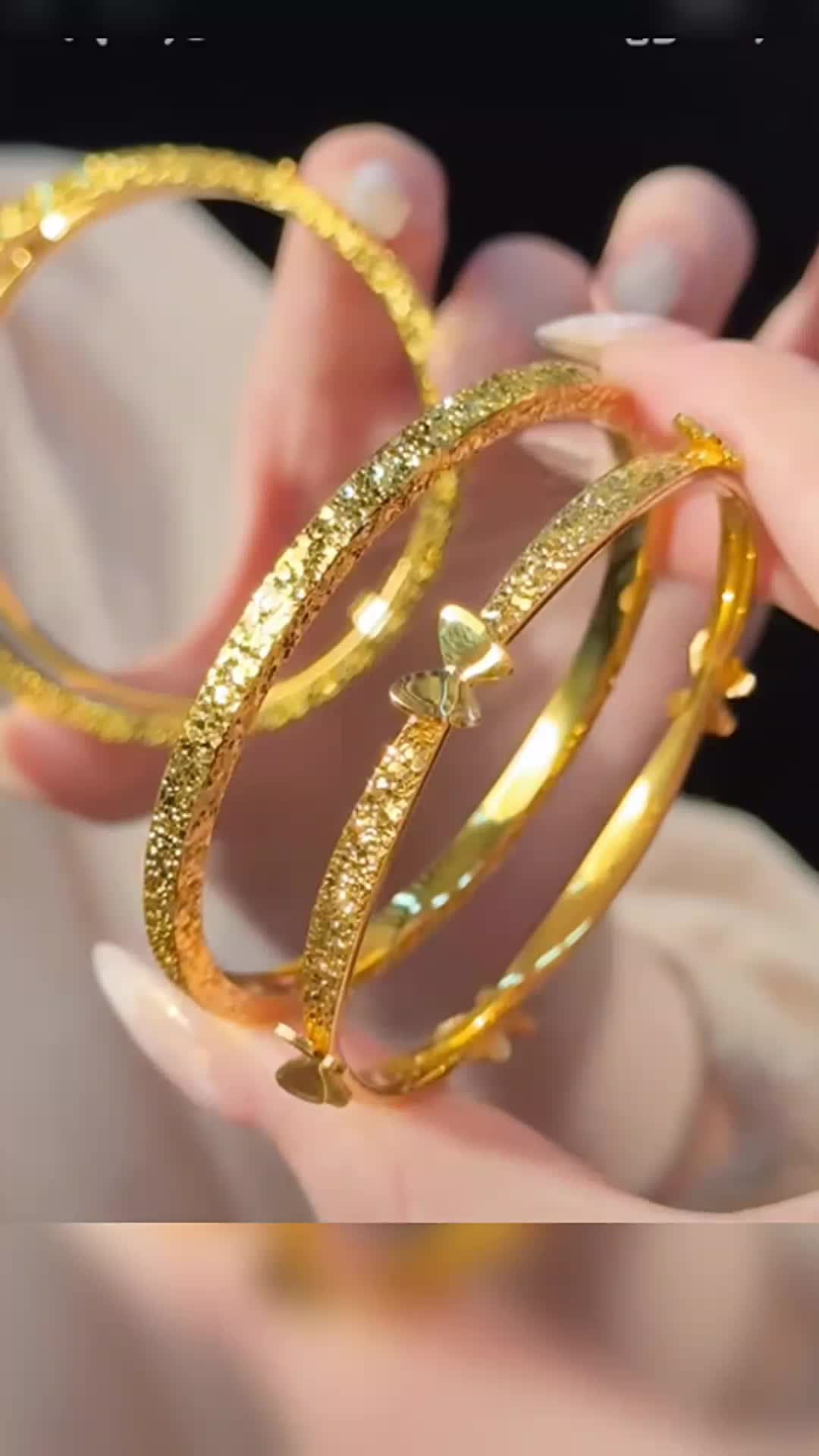 这款碎冰冰素圈镯真的很亮眼！