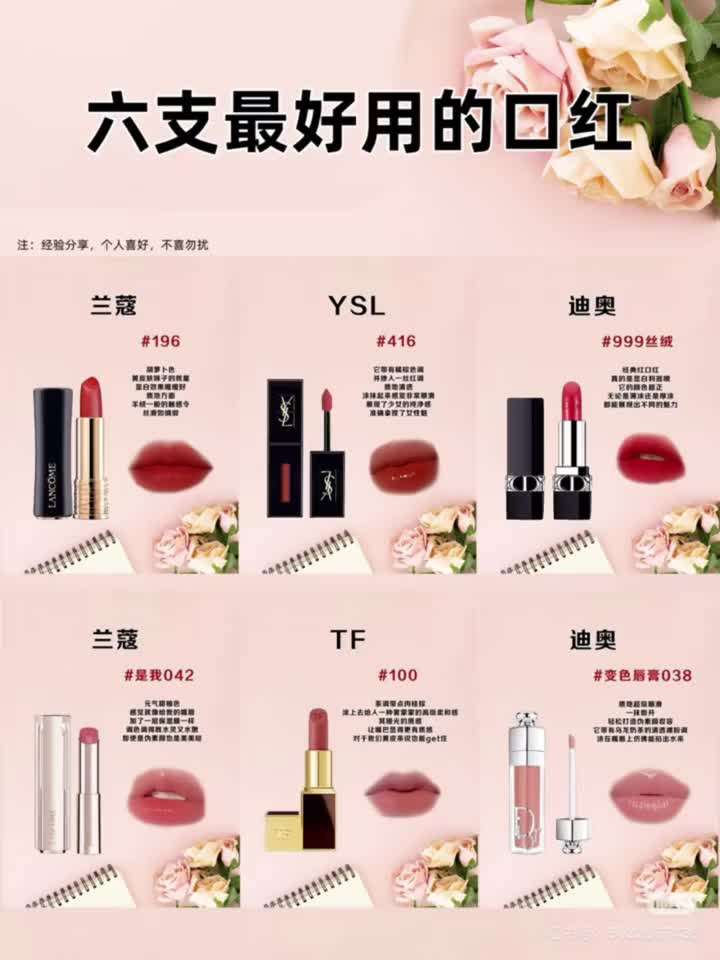 最好用的6支口红，你选对了吗？1.迪奥9