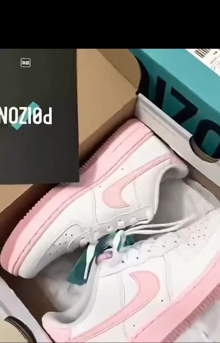 Nike Air Force 1 Low 防滑 低帮 儿童板鞋 白粉