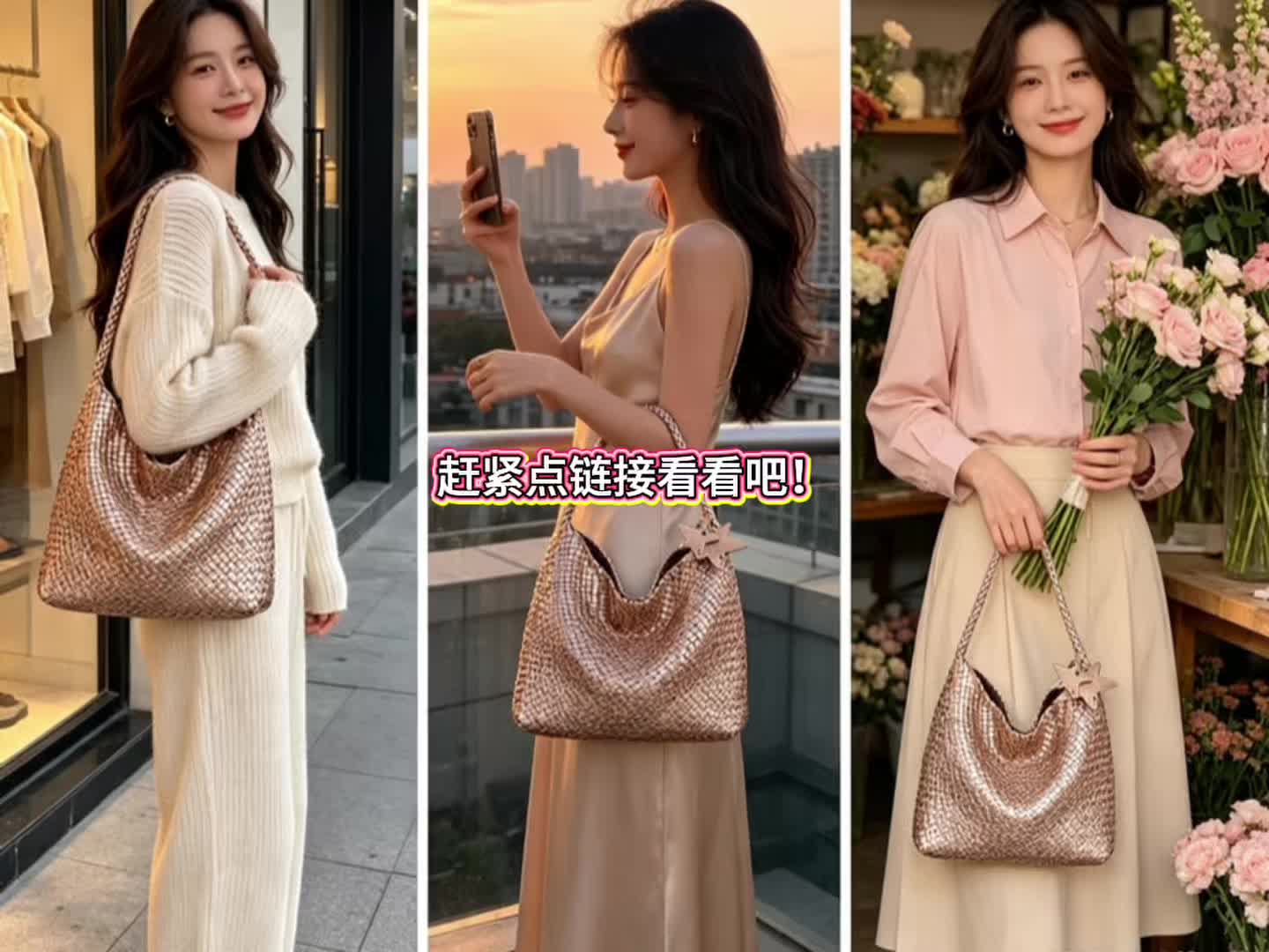 挖到一只氛围感满满的编织大托特👜
