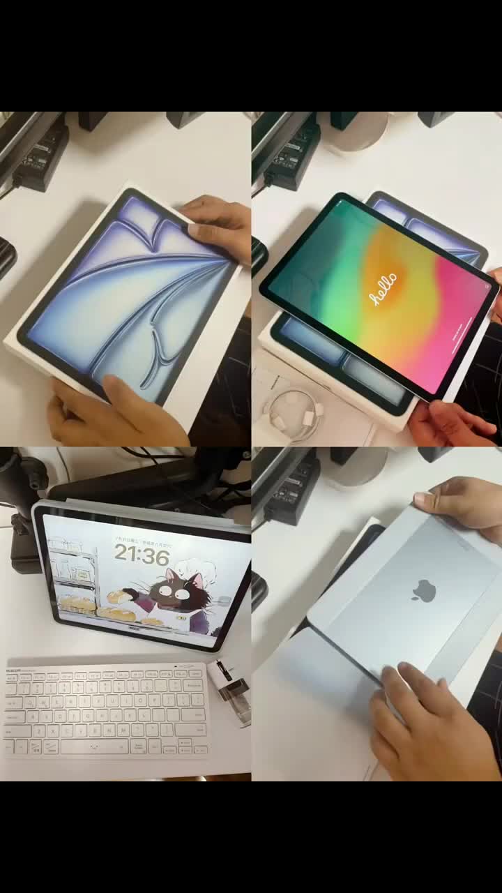 iPad air6冰蓝色	开箱，变身小电脑!	