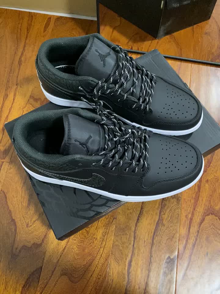 Air Jordan 1 复古潮流 运动休闲鞋 灰黑/黑色/白色