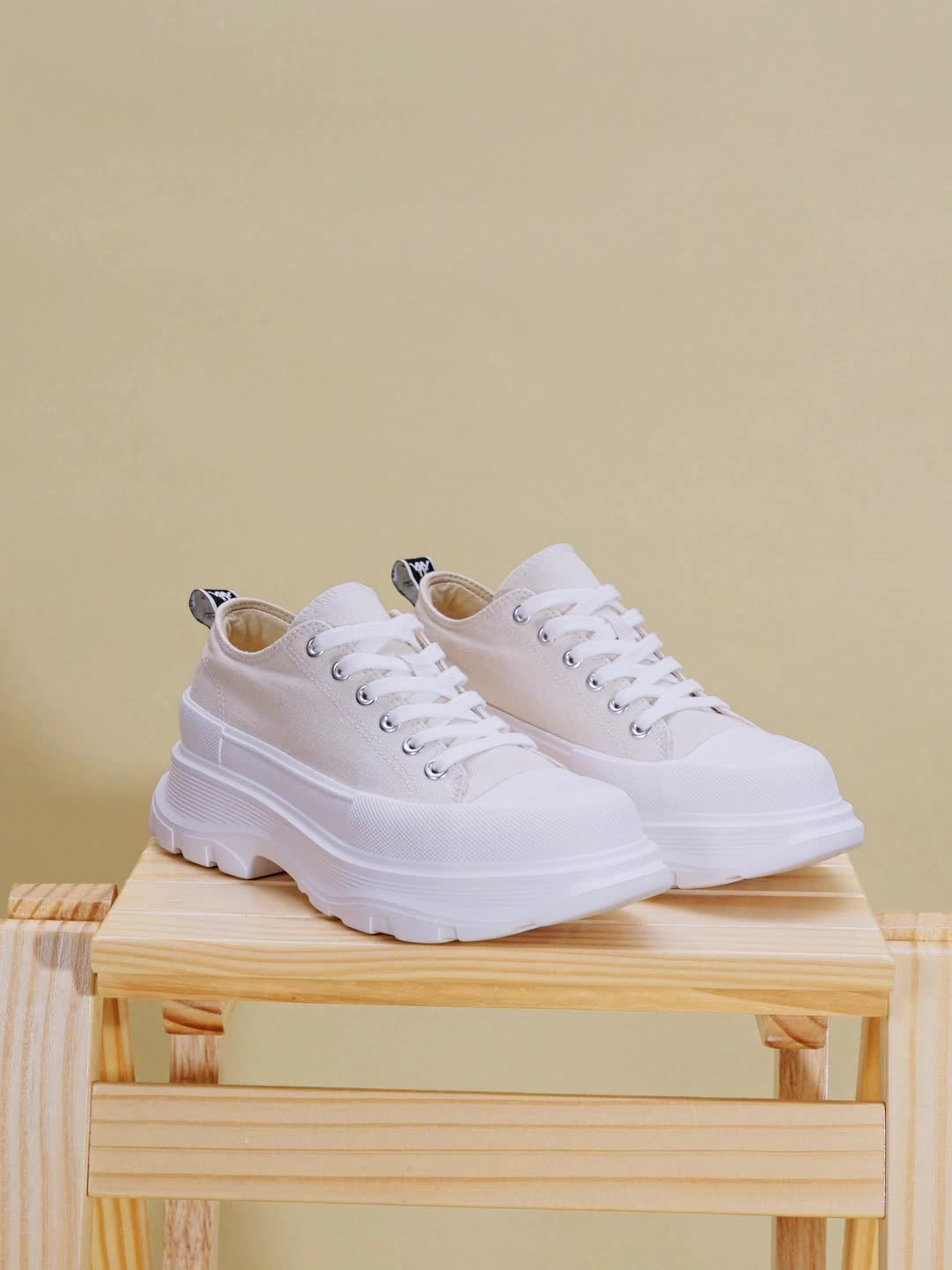 kappa 增高 透气 厚底 耐磨 帆布鞋 k0e25cc17cj