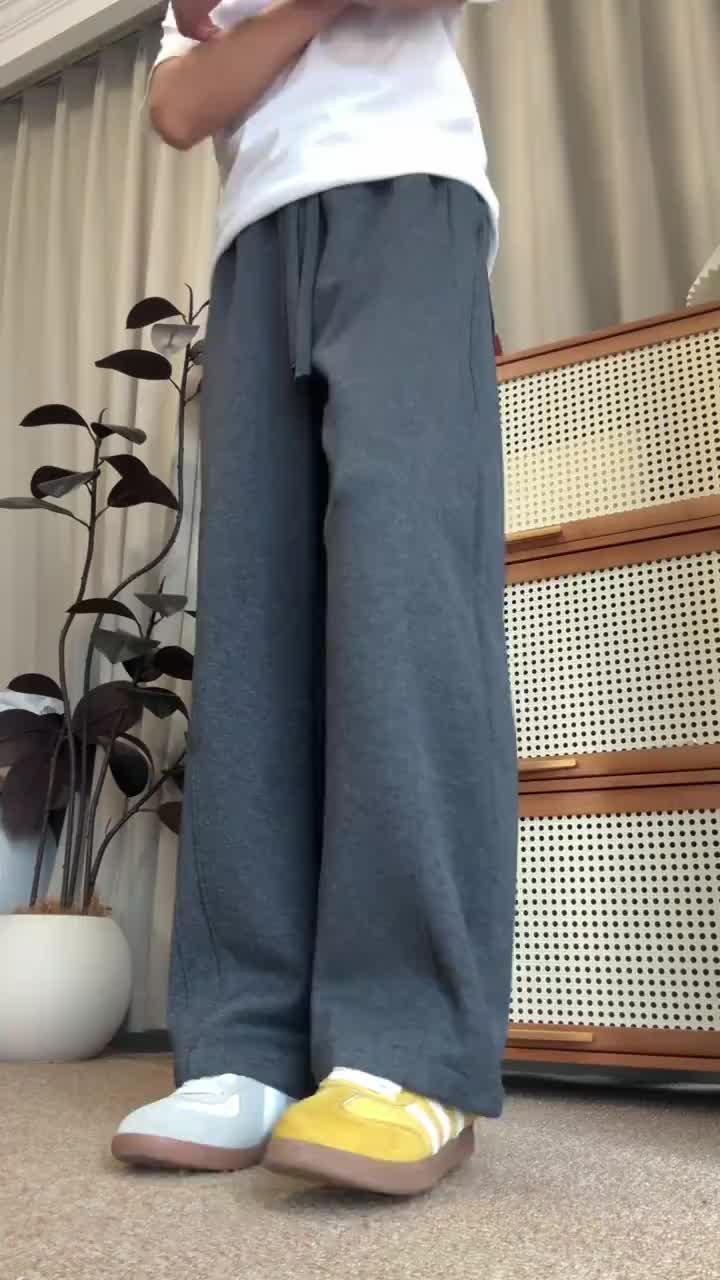 美式复古弯刀运动卫裤