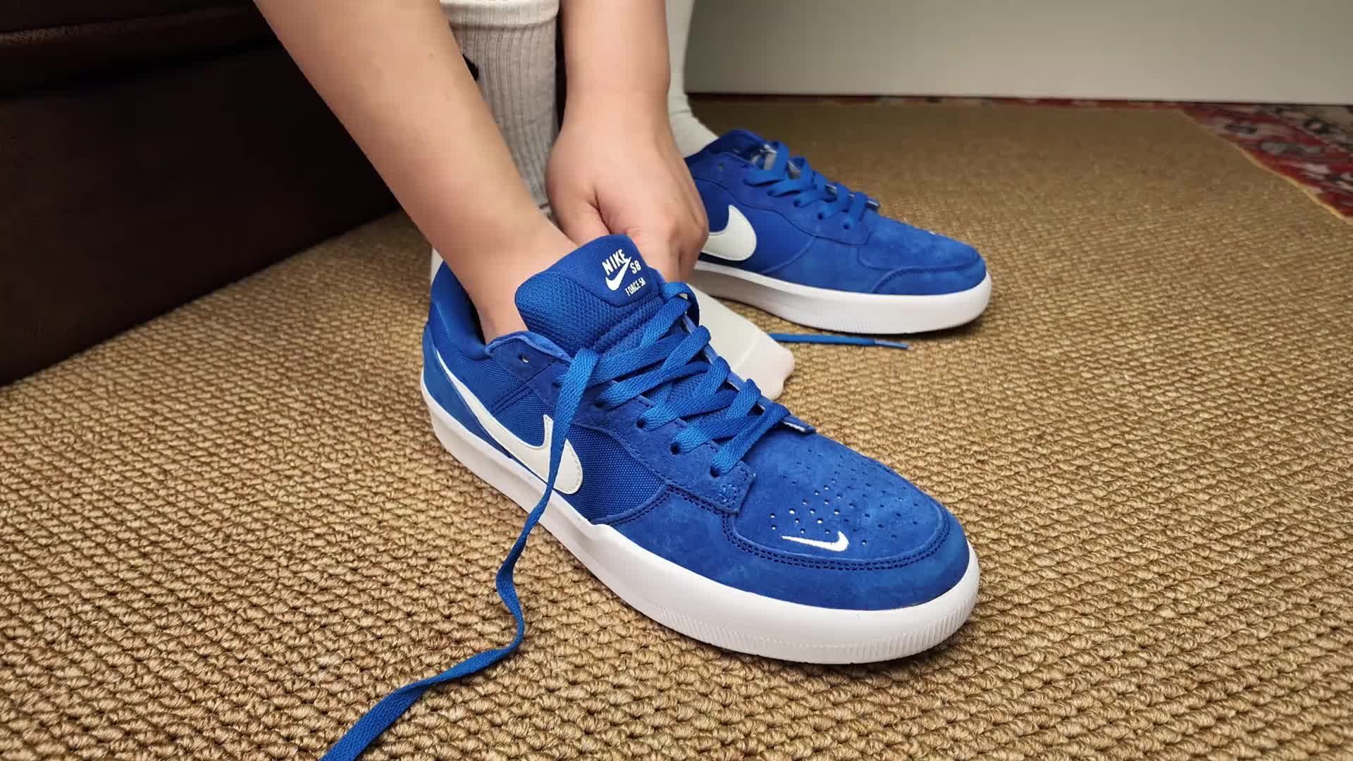 Nike SB Force 58 宝蓝白生胶 街头炸场神器