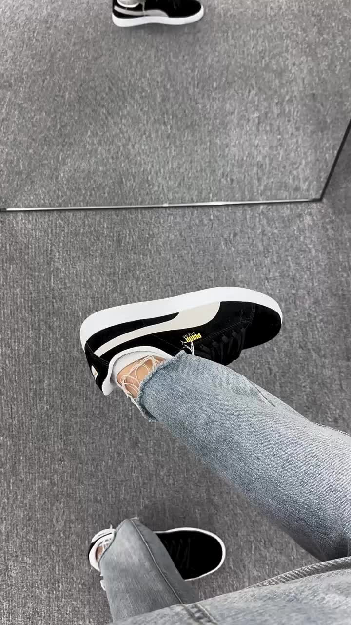 黑白PUMA 经典板鞋，上脚超级舒服#经