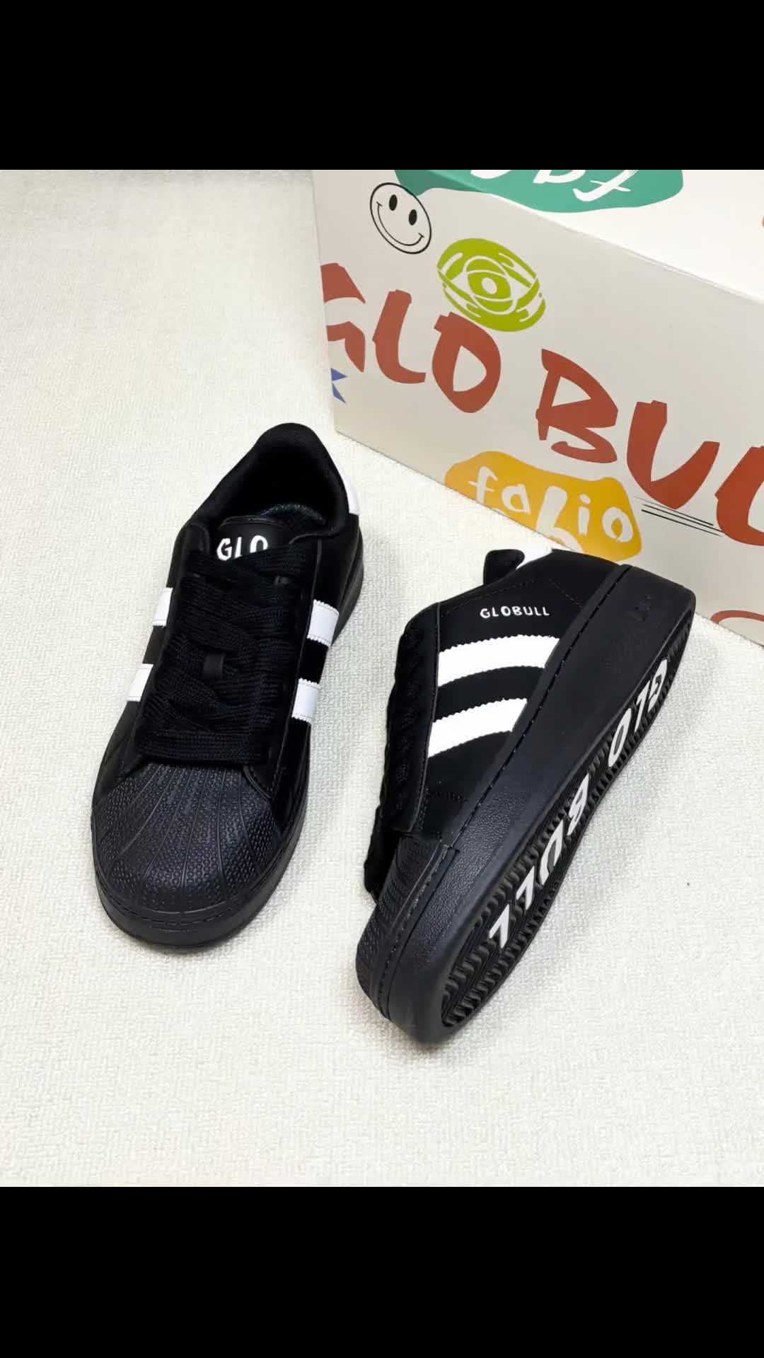 经典黑白贝壳头休闲小板鞋