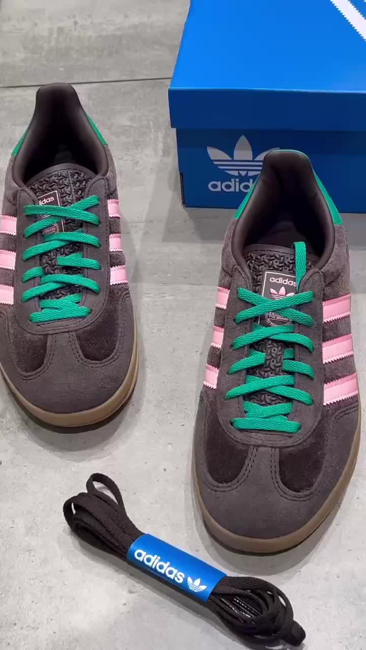 adidas 复古板鞋｜灰粉绿撞色，自带复古氛围感